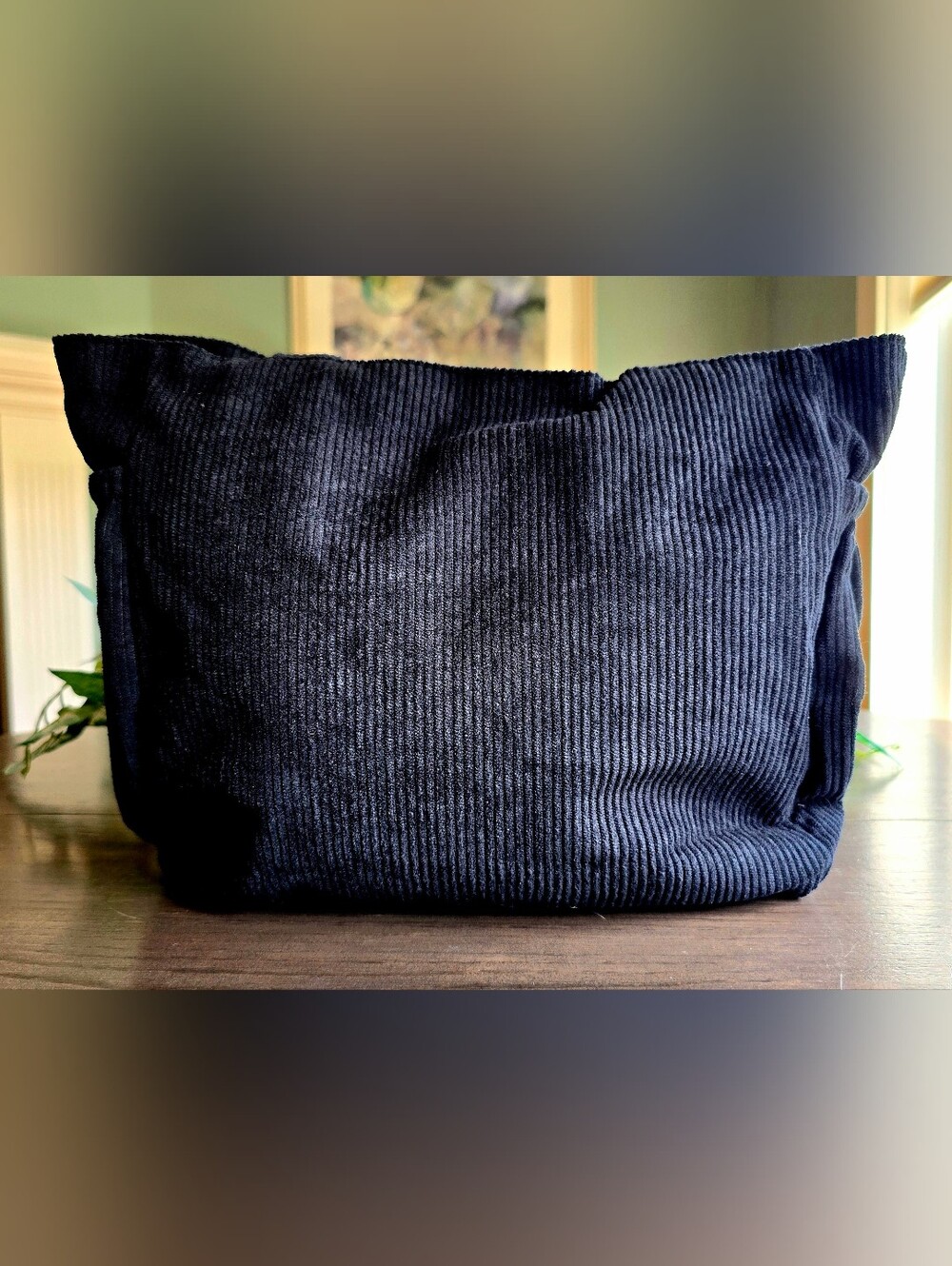Sanrio Hello Kitty Black Corduroy Tote Bag With Zip Closure NWT - Picture 6 of 11